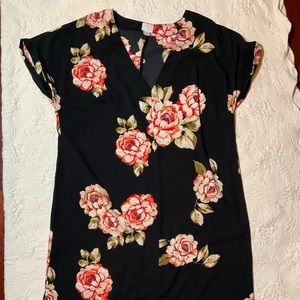 Floral shift dress